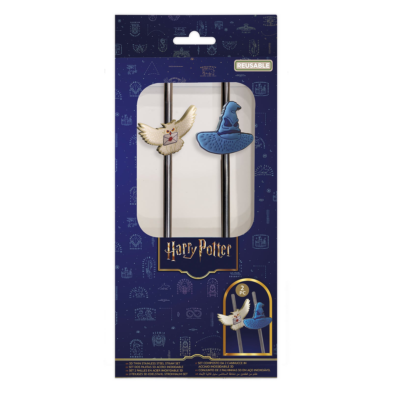 Product image Harry Potter - Sorting Hat and Hedwig Straws Set of 2