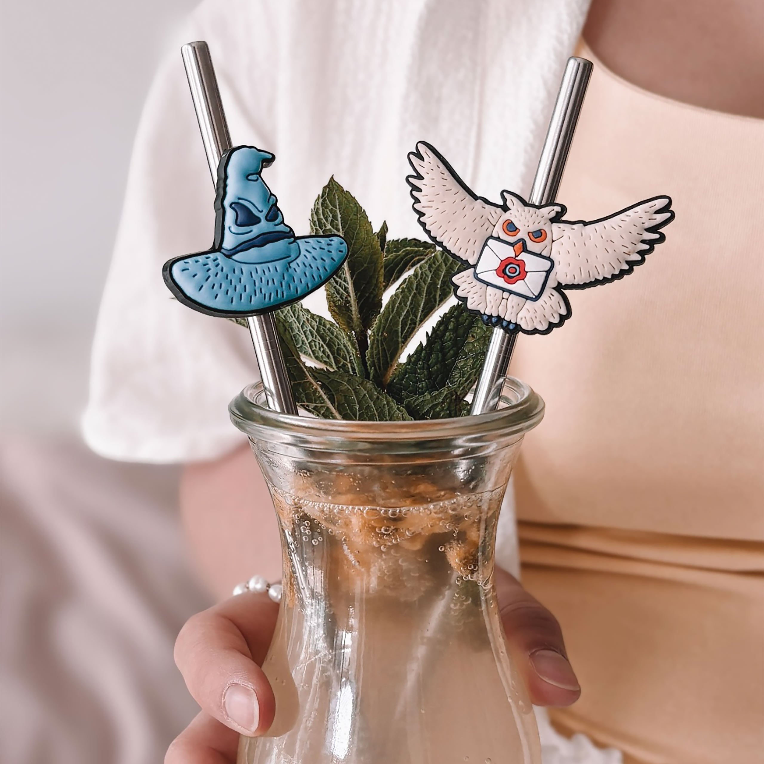 Product image Harry Potter - Sorting Hat and Hedwig Straws Set of 2