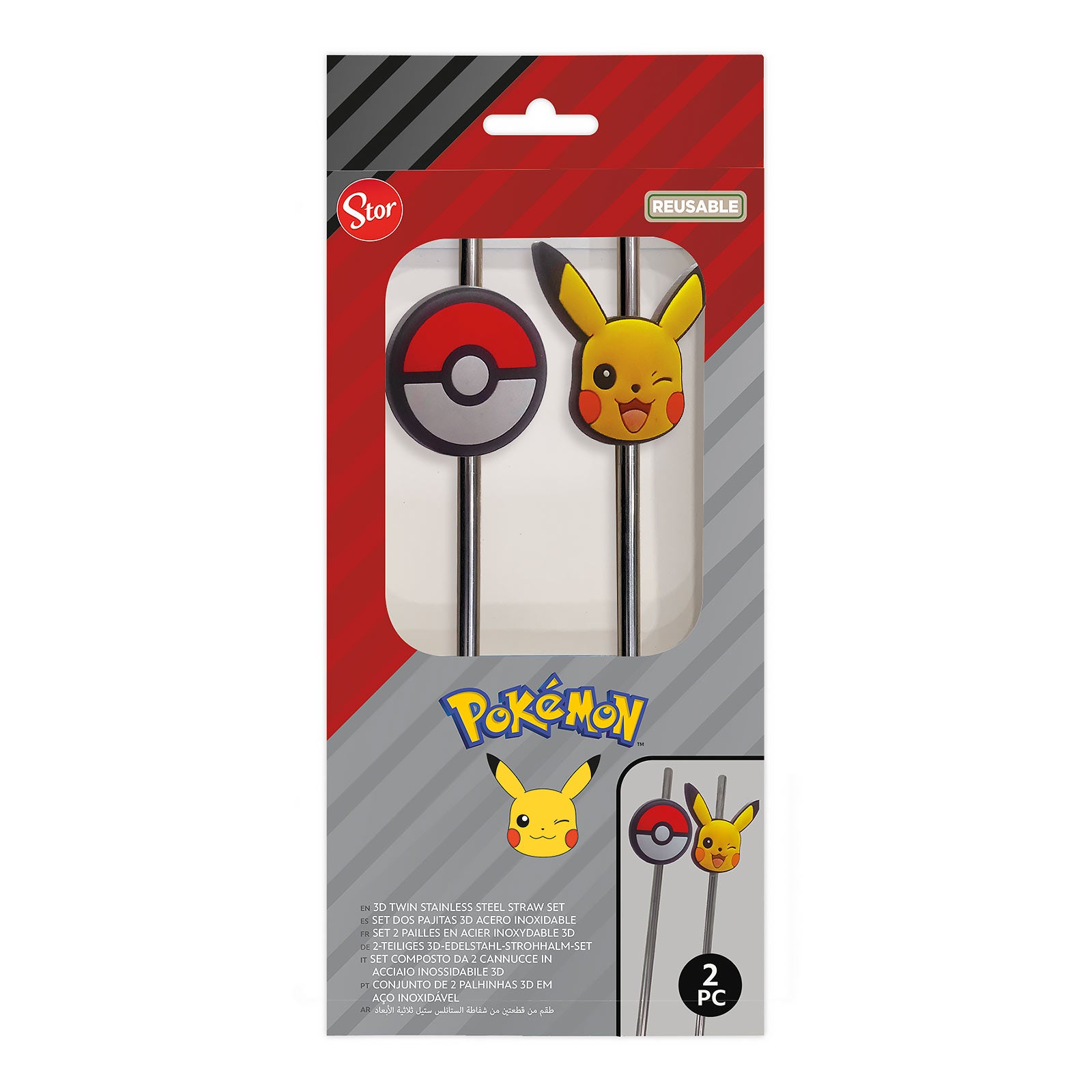 Product image Pokémon – Pikachu and Poké Ball Straws Set of 2