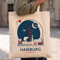 Product image Elbenwald in Hamburg Skyline Jute Bag