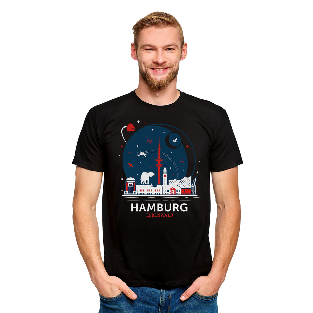 Product image Elbenwald in Hamburg Skyline T-Shirt Black