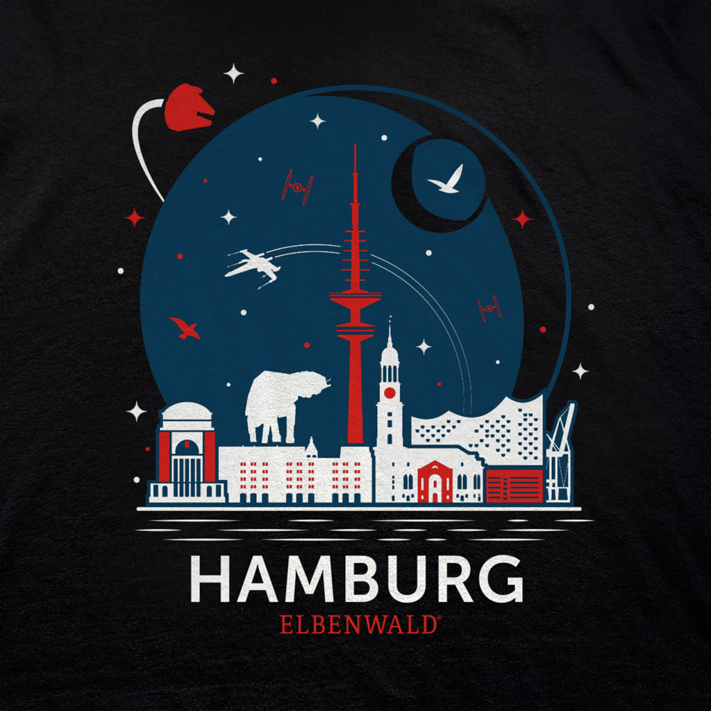 Product image Elbenwald in Hamburg Skyline T-Shirt Black