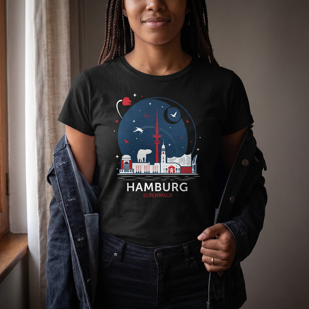 Product image Elbenwald in Hamburg Skyline T-Shirt Black