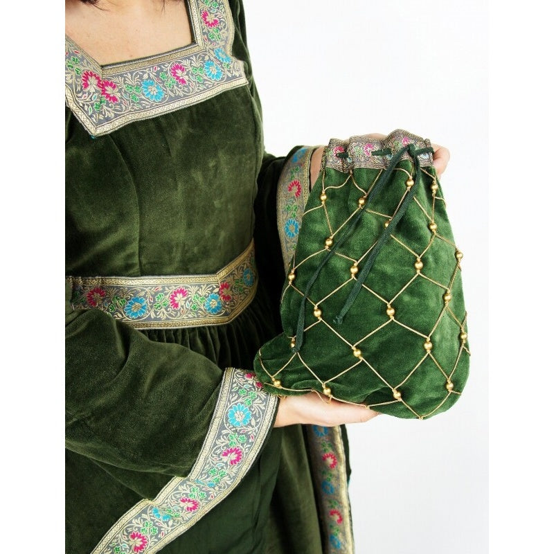Product image Medieval Velvet Pouch Relindis green