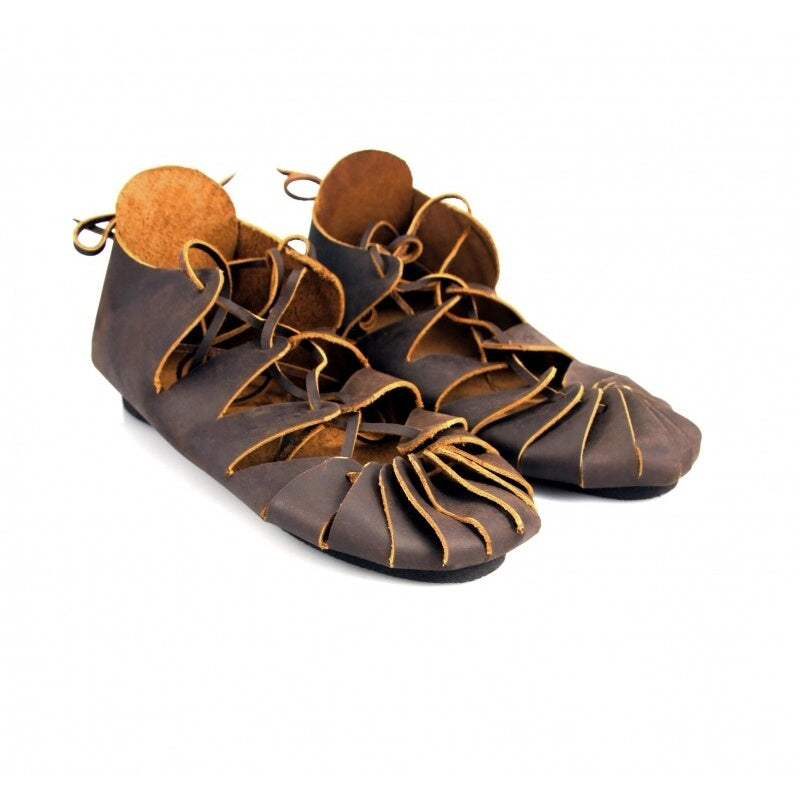 Product image Medieval ankle shoes in brown nubuck leather