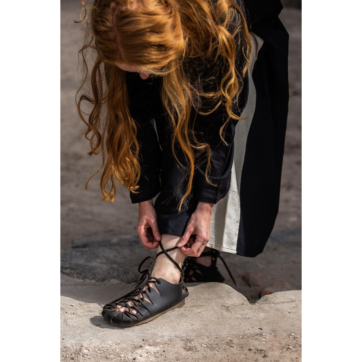 Product image Medieval Ankle Shoes in Black Nubuck Leather