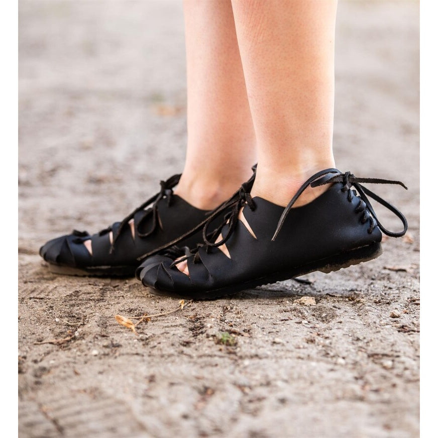 Product image Medieval Ankle Shoes in Black Nubuck Leather