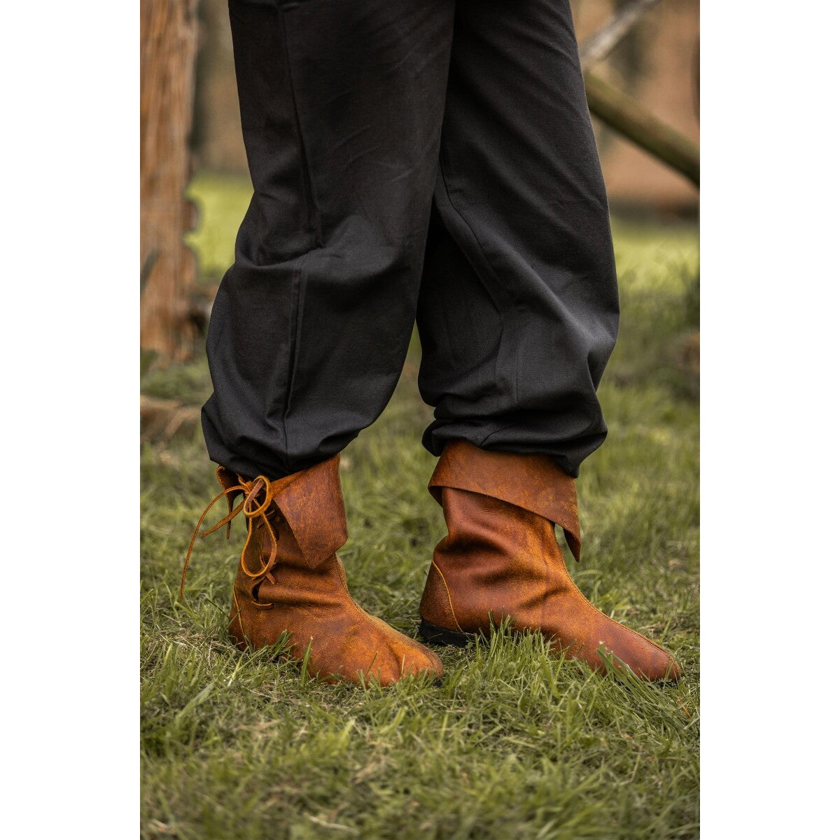 Product image Medieval Cuff Boots in Brown Nubuck Leather