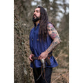 Product image Medieval Stand-Up Collar Lace-Up Shirt Louis Sleeveless Blue