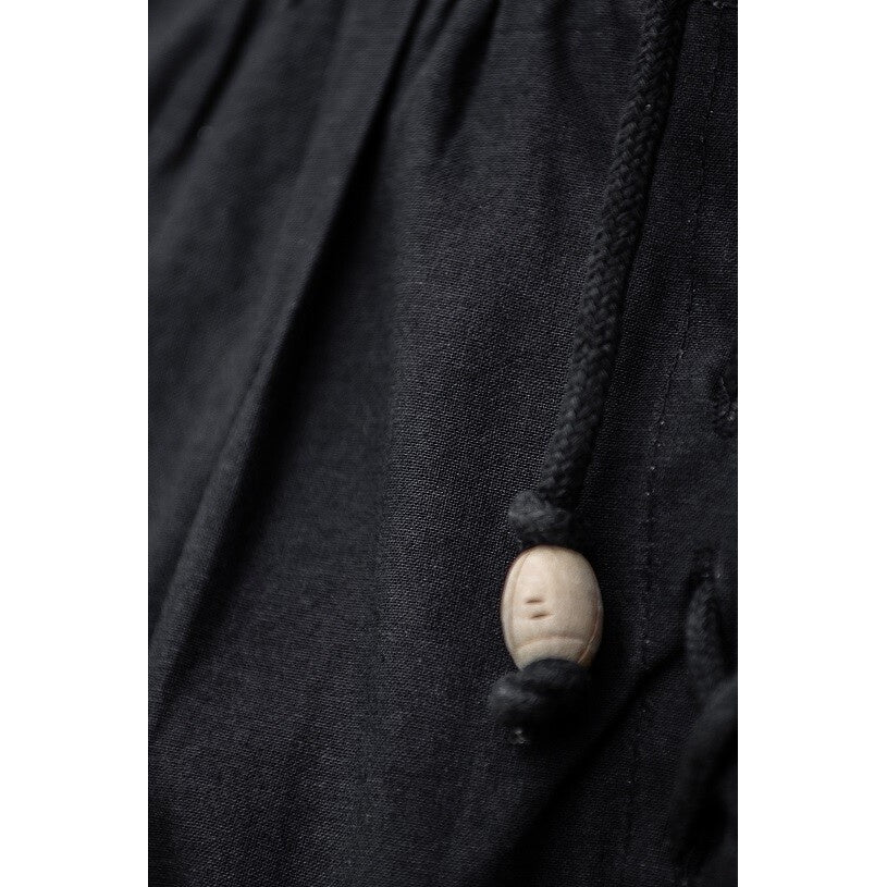 Product image Medieval Stand-Up Collar Lace-Up Shirt Louis Sleeveless Black