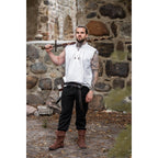 Product image Medieval Stand-Up Collar Lace-Up Shirt Louis sleeveless white
