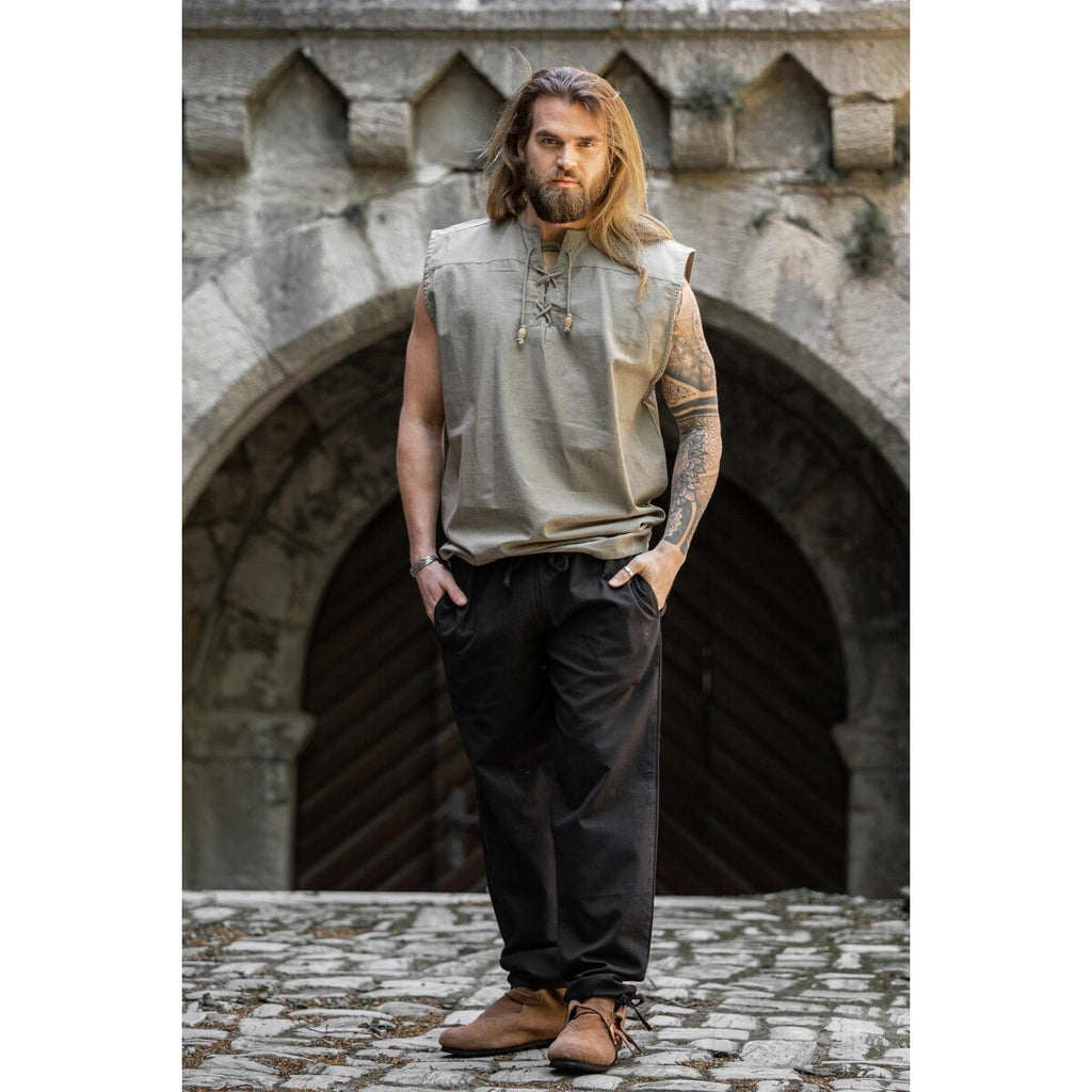 Product image Medieval Lace-Up Shirt Jean Sleeveless Beige