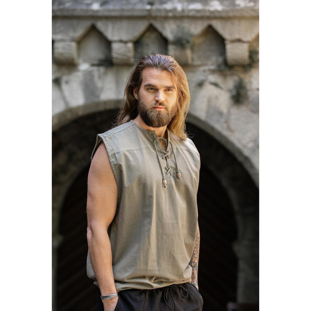 Product image Medieval Lace-Up Shirt Jean Sleeveless Beige