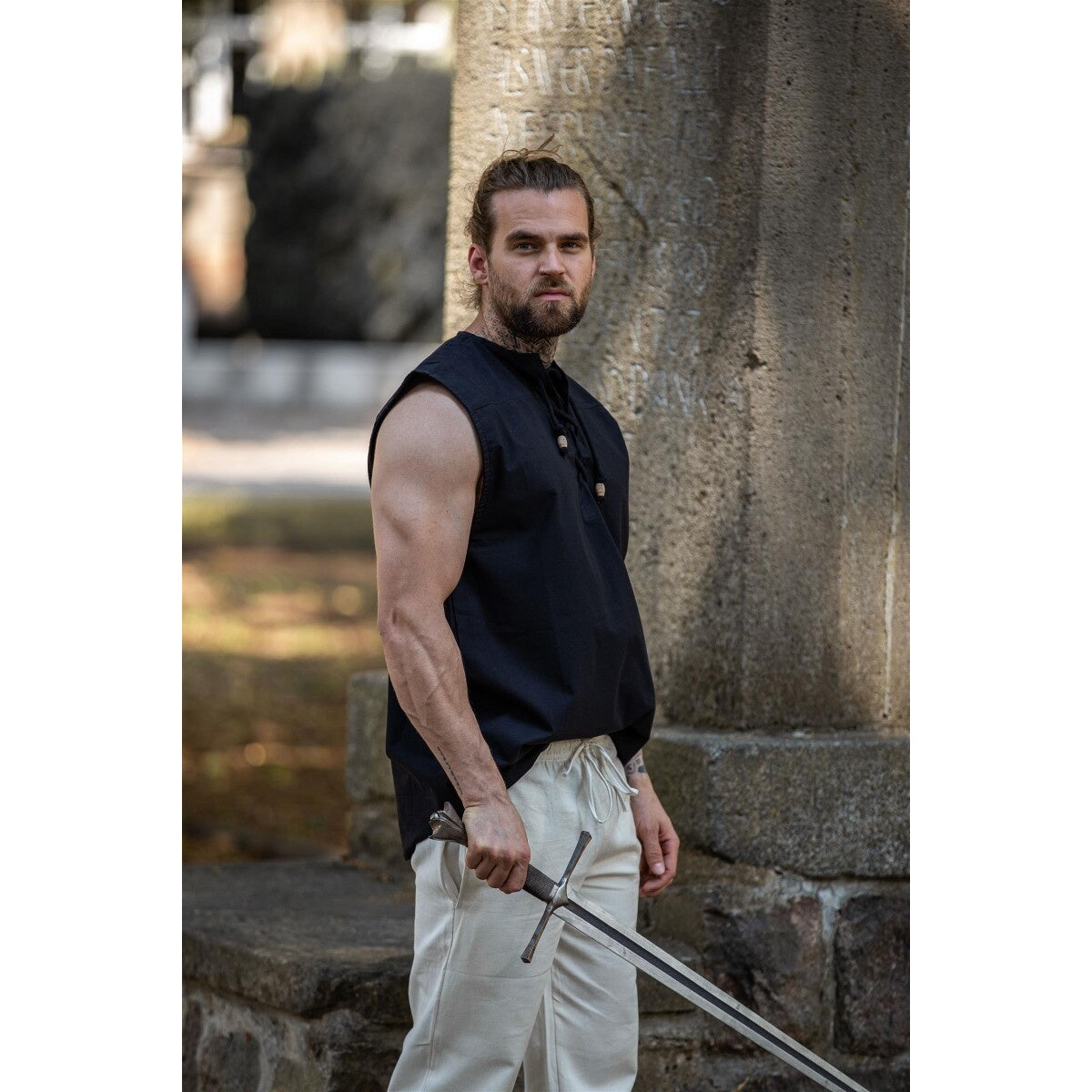 Product image Medieval Lace-Up Shirt Jean Sleeveless Black