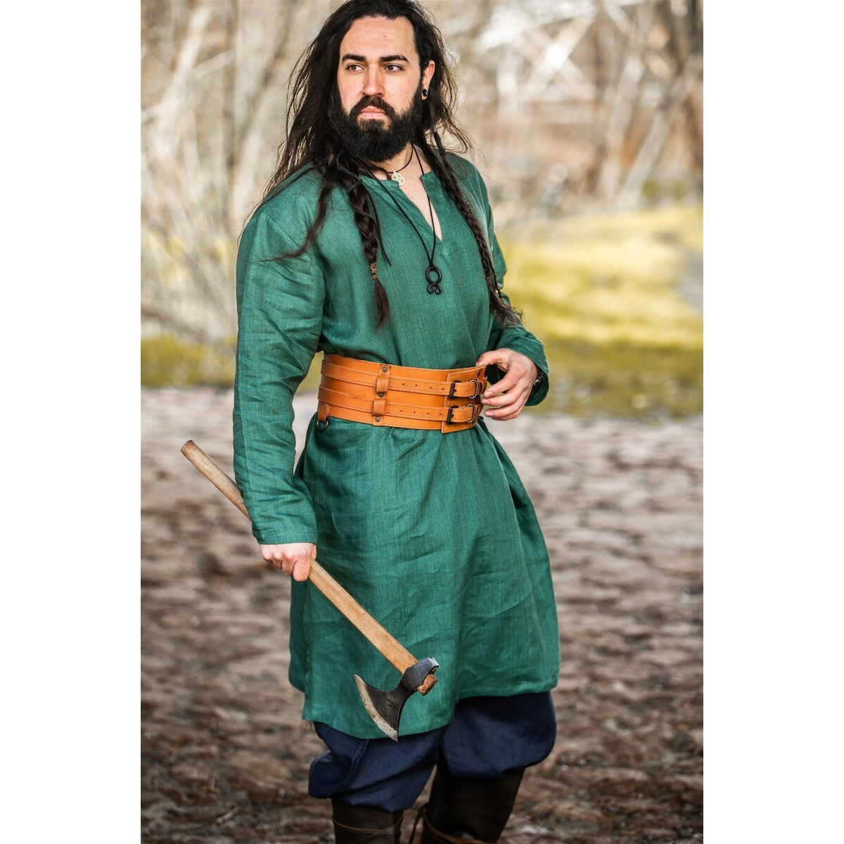 Product image Medieval Linen Tunic Halvar green