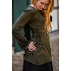 Product image Medieval Blouse Lea with Hood and Lacing green