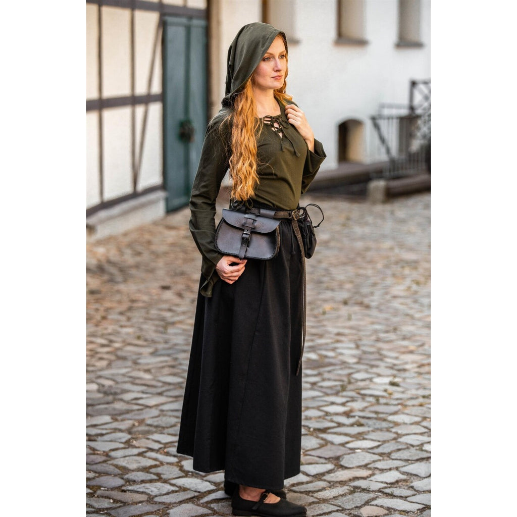 Product image Medieval Blouse Lea with Hood and Lacing green