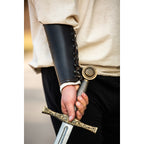 Product image Medieval Leather Bracer Ottar with Vegvisir Embossing Black