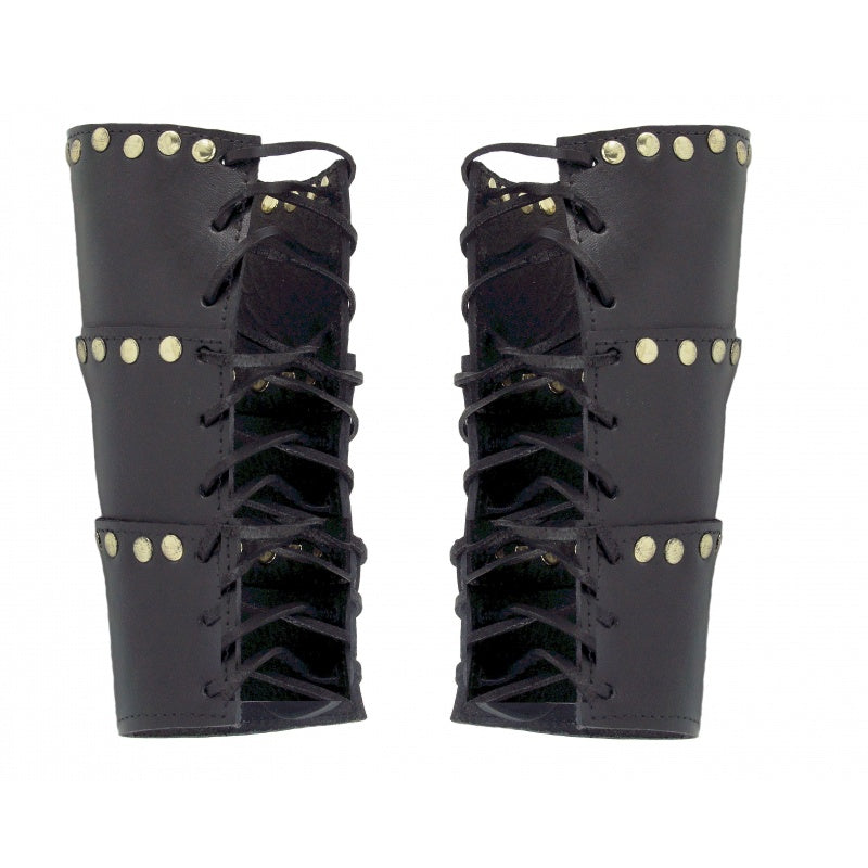 Product image Medieval Leather Bracers with Studs Black