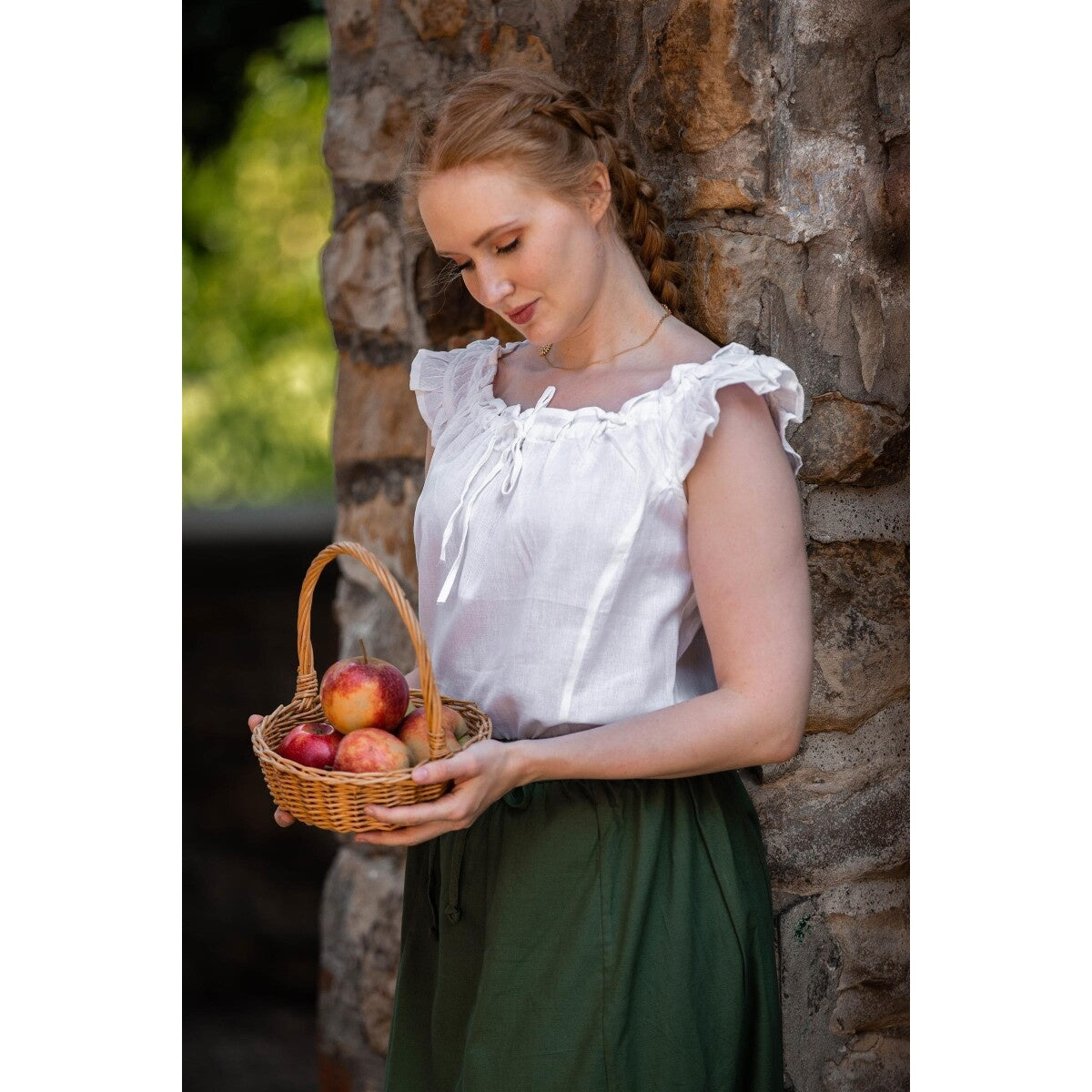 Product image Medieval Summer Blouse Lotte with Ruffles White
