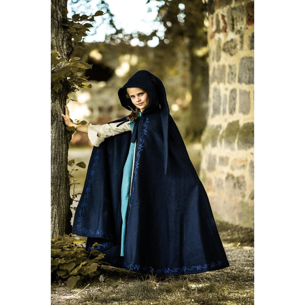 Product image Medieval wool cloak with embroidery for kids
