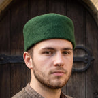 Product image Medieval Wool Felt Cap Hans green