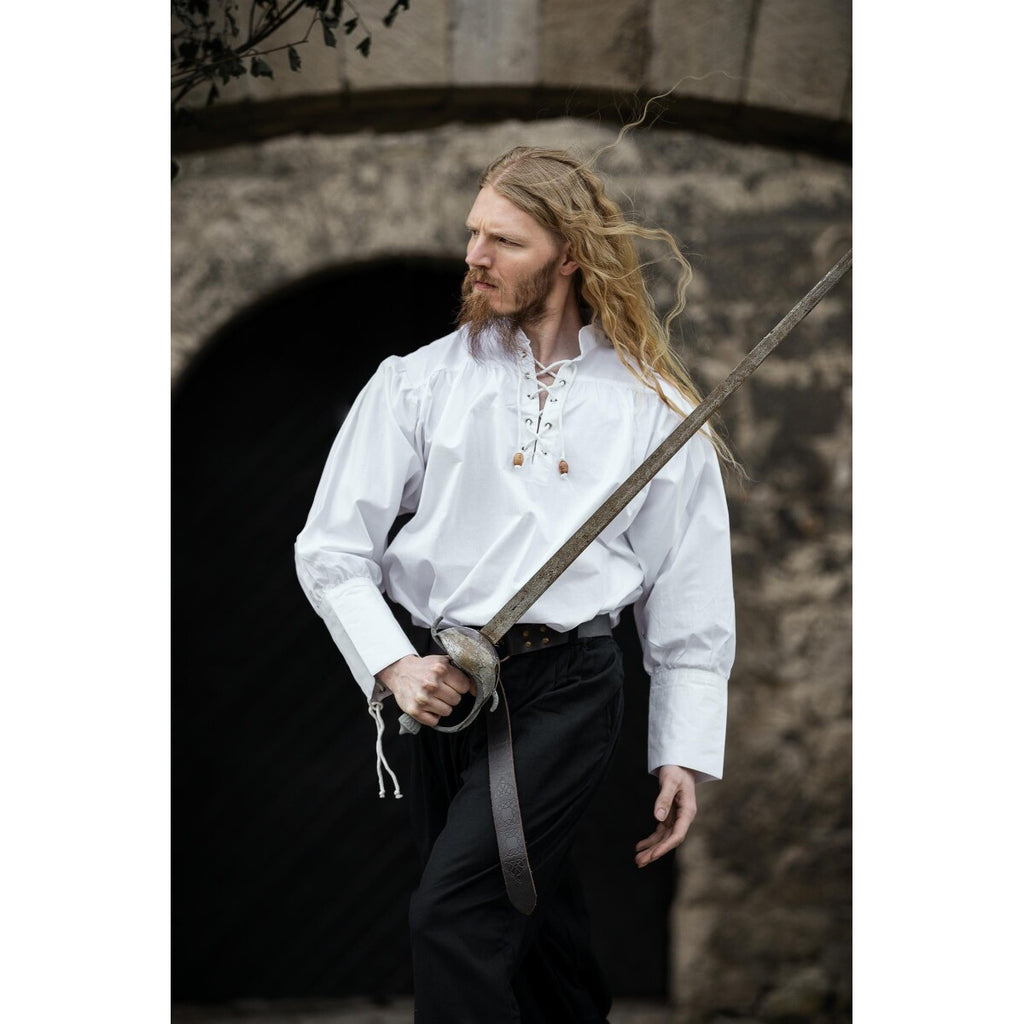 Product image Medieval Shirt Claude with Laced Cuffs White