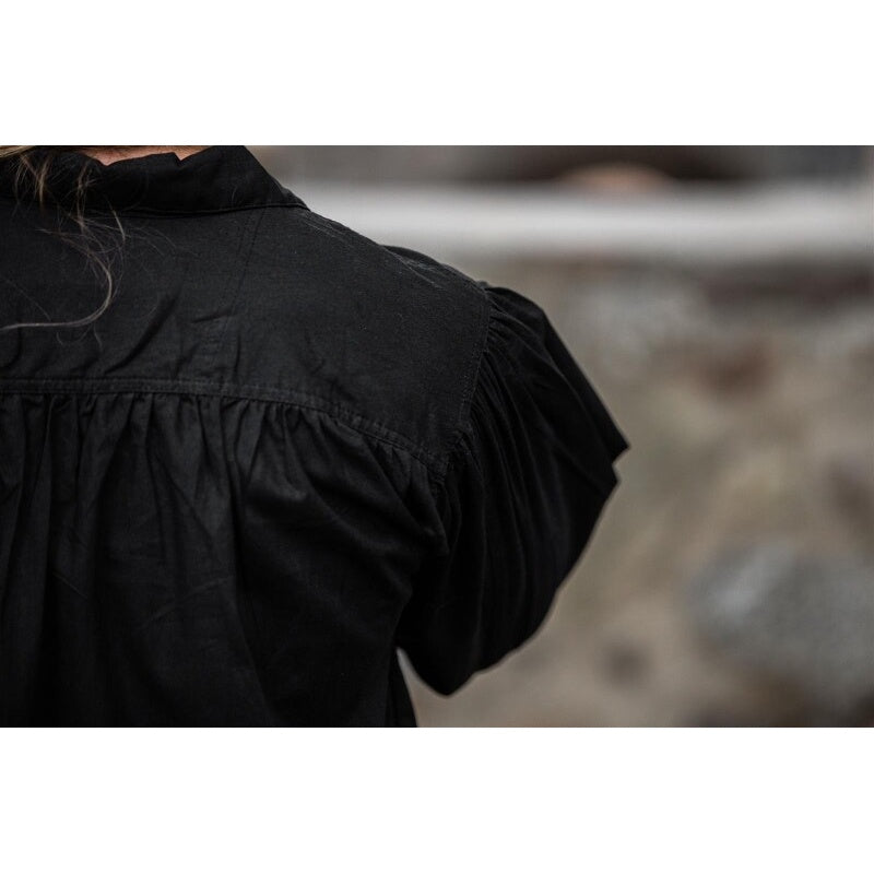 Product image Medieval Stand-Up Collar Lace-Up Shirt Georg mottled black