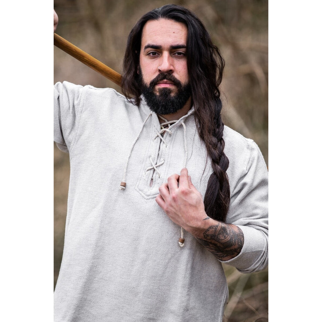 Product image Medieval Cotton Shirt Ingolf handwoven grey