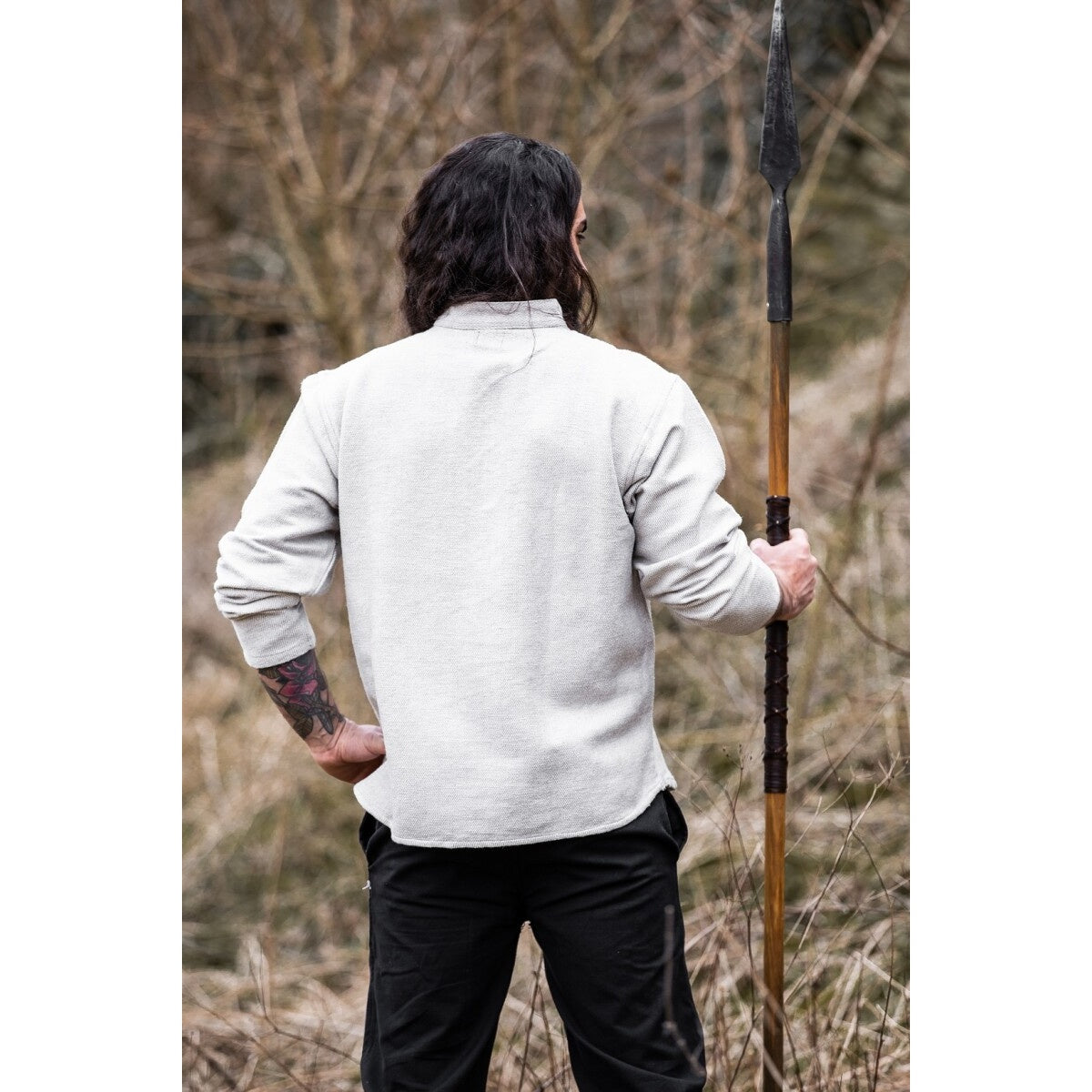 Product image Medieval Cotton Shirt Ingolf handwoven grey