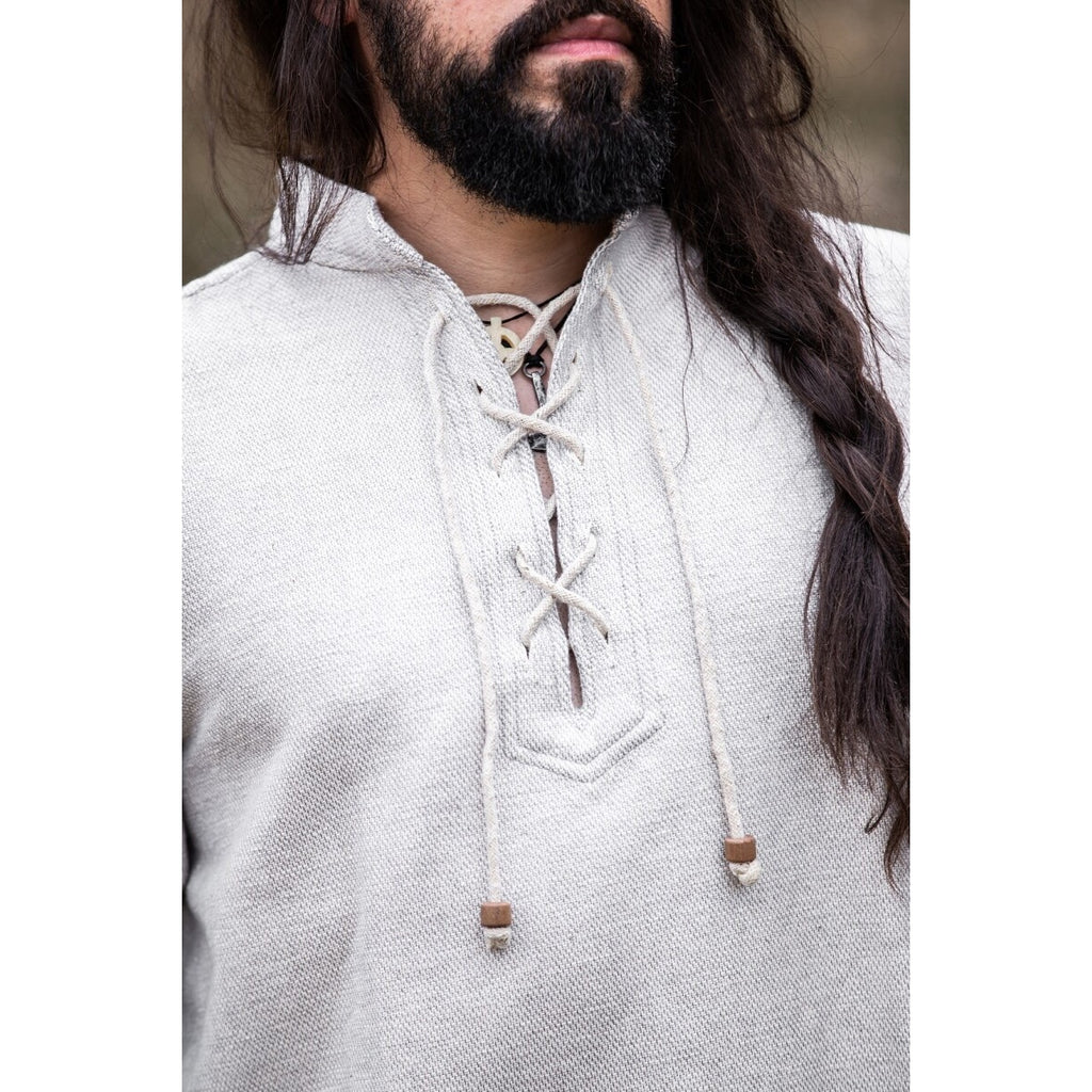 Product image Medieval Cotton Shirt Ingolf handwoven grey