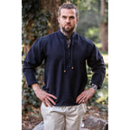 Product image Medieval Cotton Shirt Ingolf handwoven black