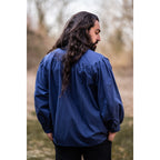 Product image Medieval Stand-Up Collar Lace-Up Shirt Friedrich blue
