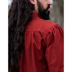 Product image Medieval Stand-Up Collar Lace-Up Shirt Friedrich red