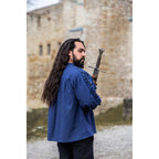Product image Medieval Lace-Up Shirt with Eyelets Adrian blue