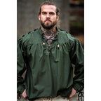 Product image Medieval lace-up shirt with eyelets Adrian green