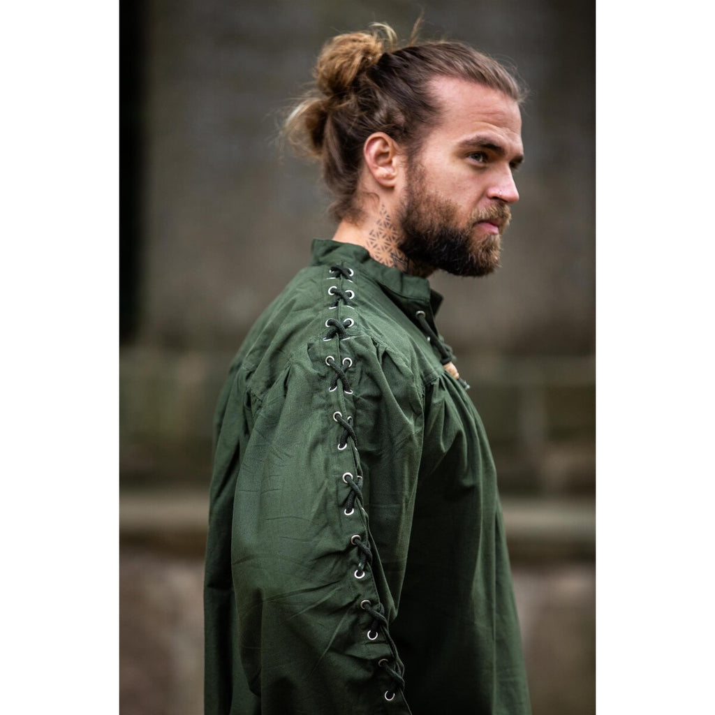 Product image Medieval lace-up shirt with eyelets Adrian green