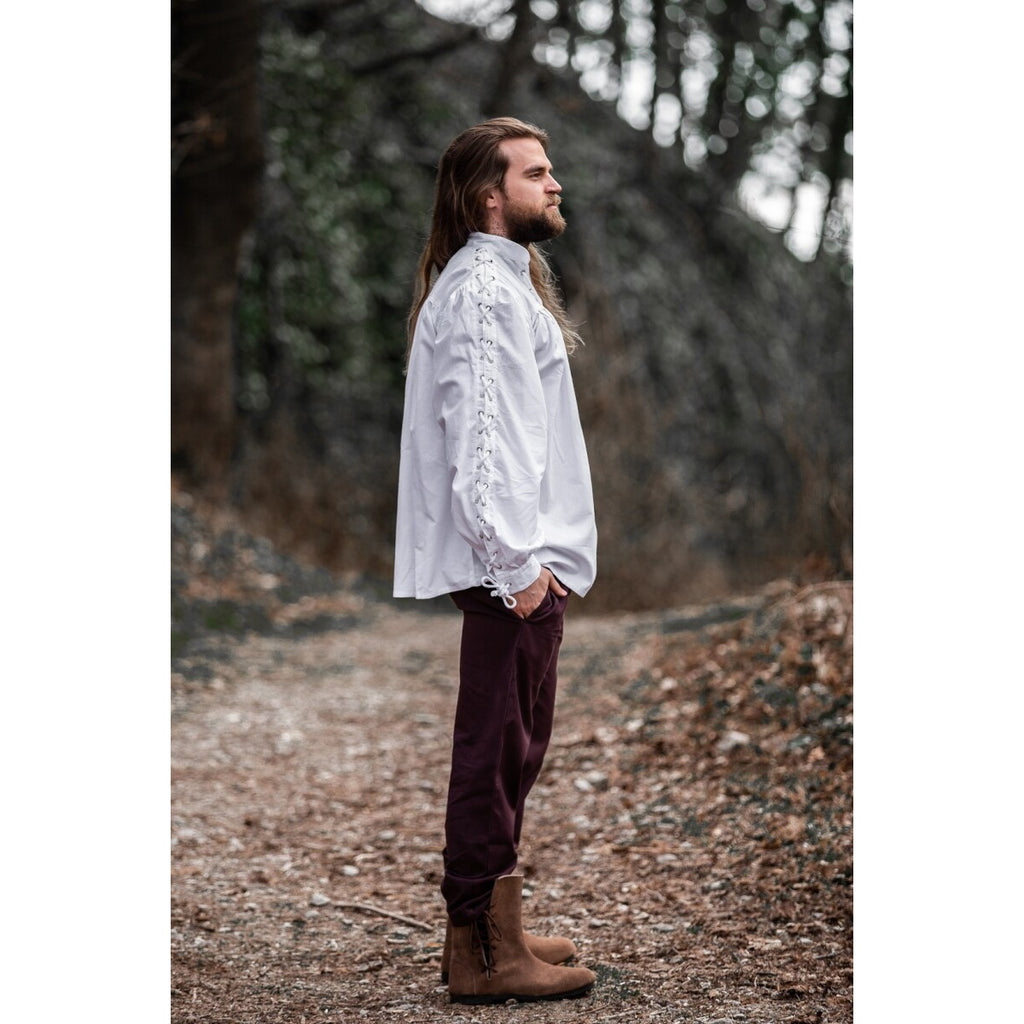 Product image Medieval Lace-Up Shirt with Eyelets Adrian White