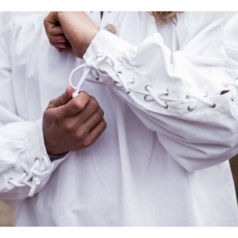 Product image Medieval Lace-Up Shirt with Eyelets Adrian White