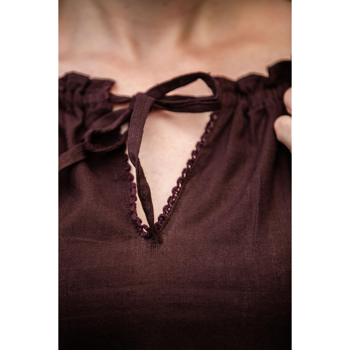 Product image Medieval Short-Sleeve Blouse Sandra dark brown