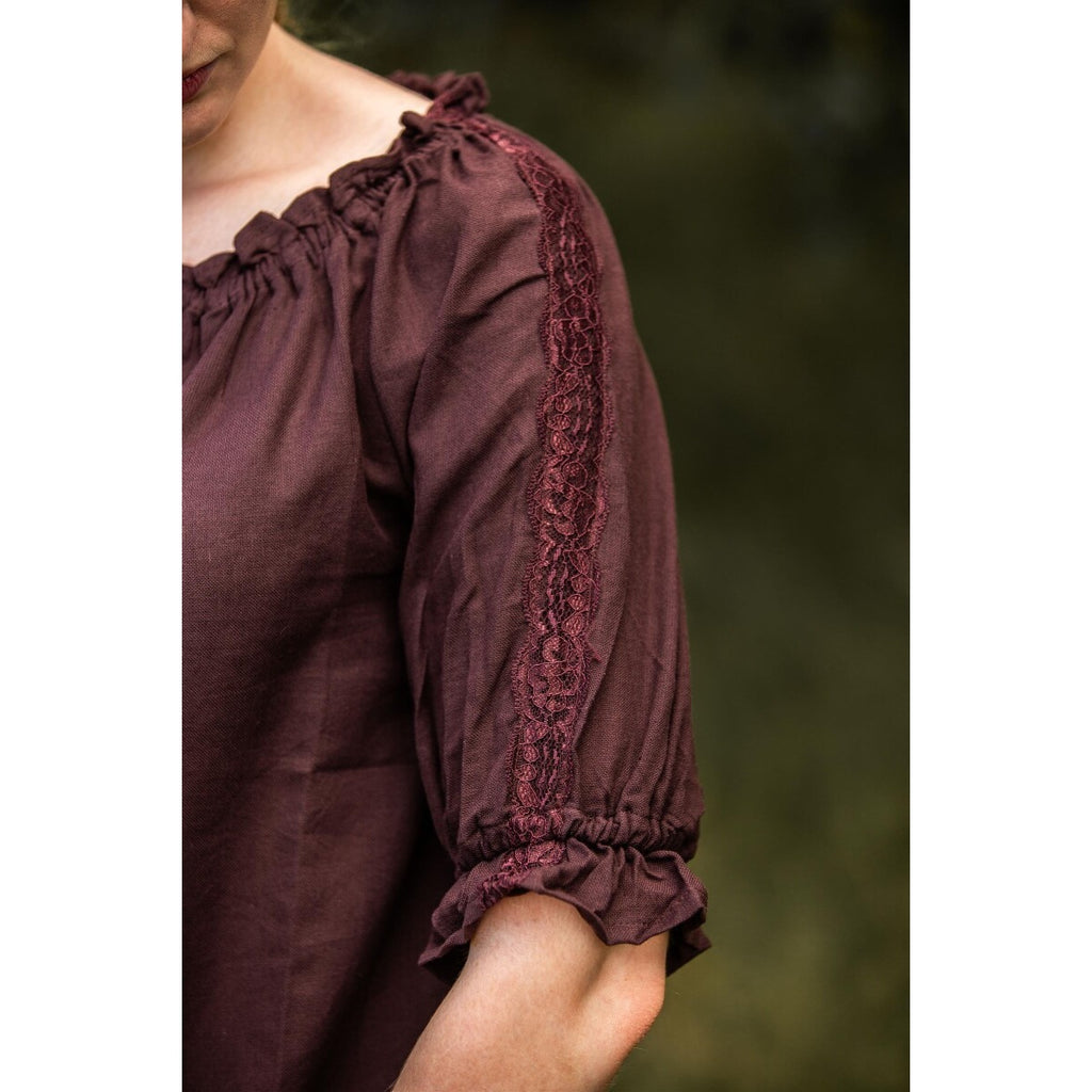 Product image Medieval Short-Sleeve Blouse Sandra dark brown