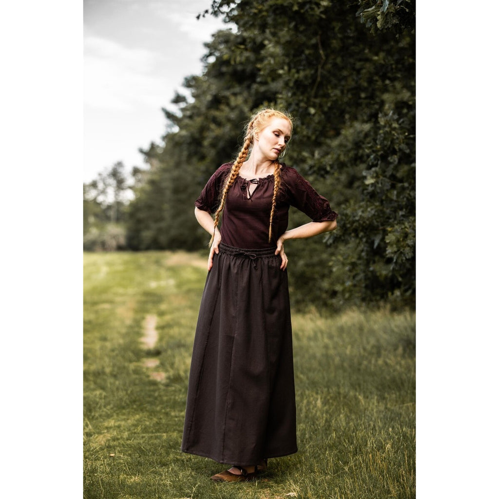 Product image Medieval Short-Sleeve Blouse Sandra dark brown