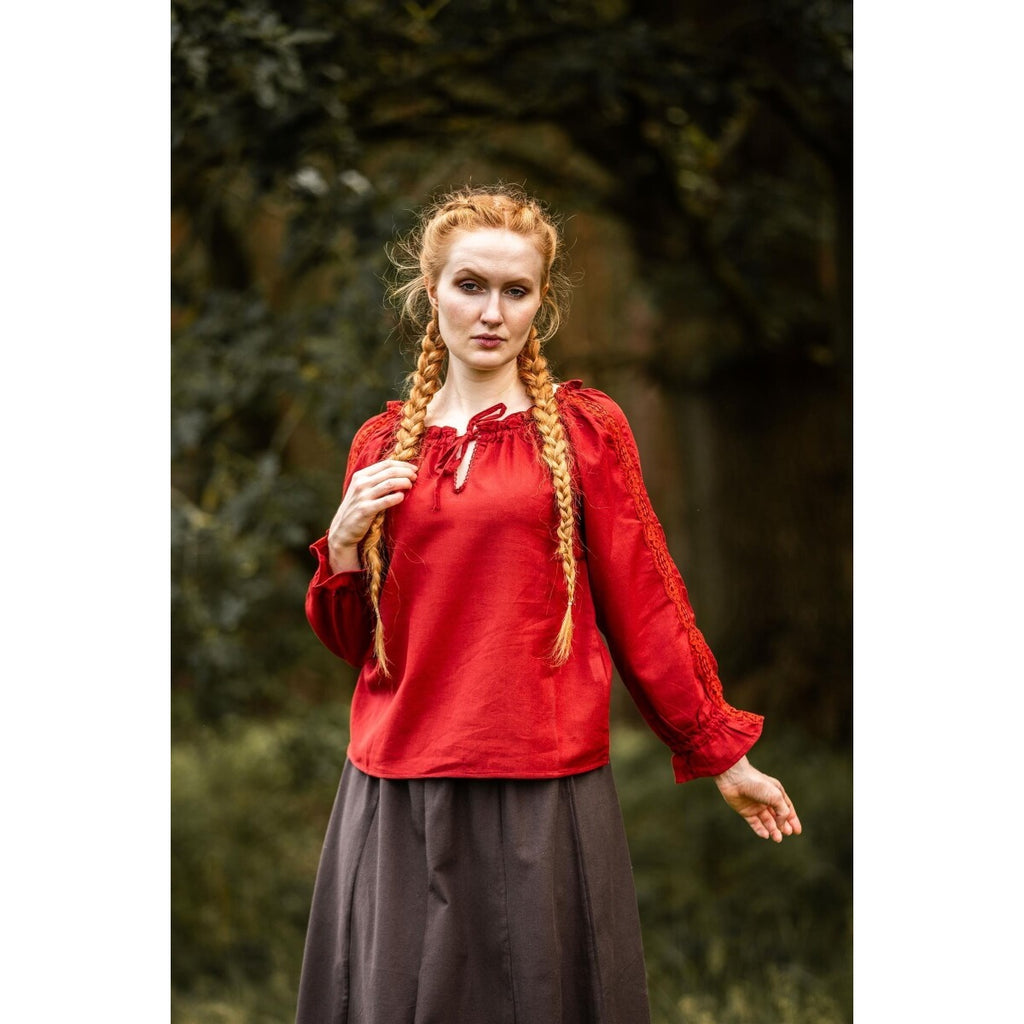Product image Medieval Blouse with Lace Bettina red