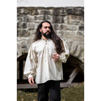 Product image Medieval Pintuck Shirt with Wooden Buttons Oswald beige