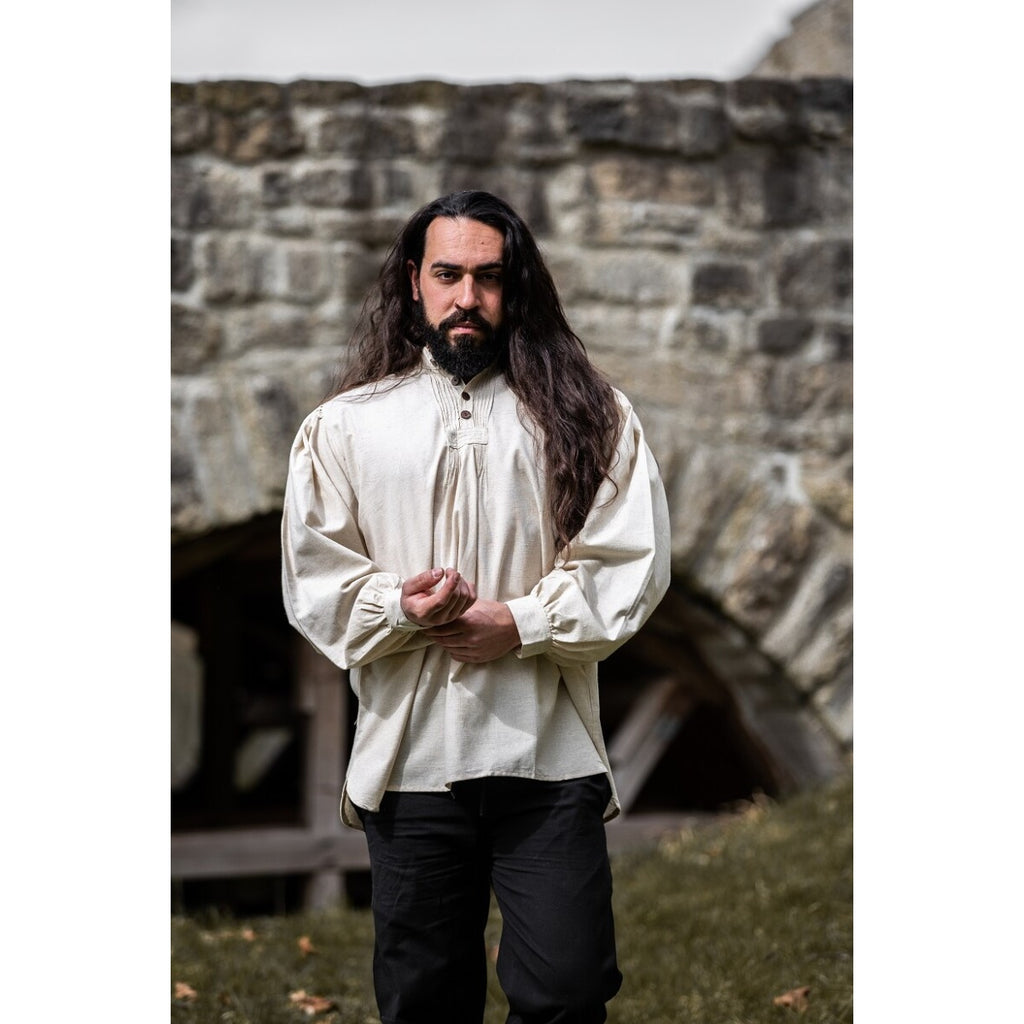 Product image Medieval Pintuck Shirt with Wooden Buttons Oswald beige