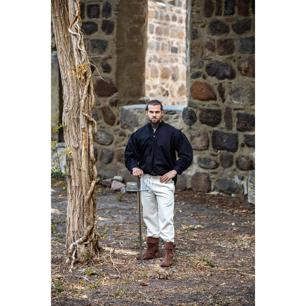 Product image Medieval Pintuck Shirt with Wooden Buttons Oswald Black