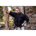 Product image Medieval Pintuck Shirt with Wooden Buttons Oswald Black