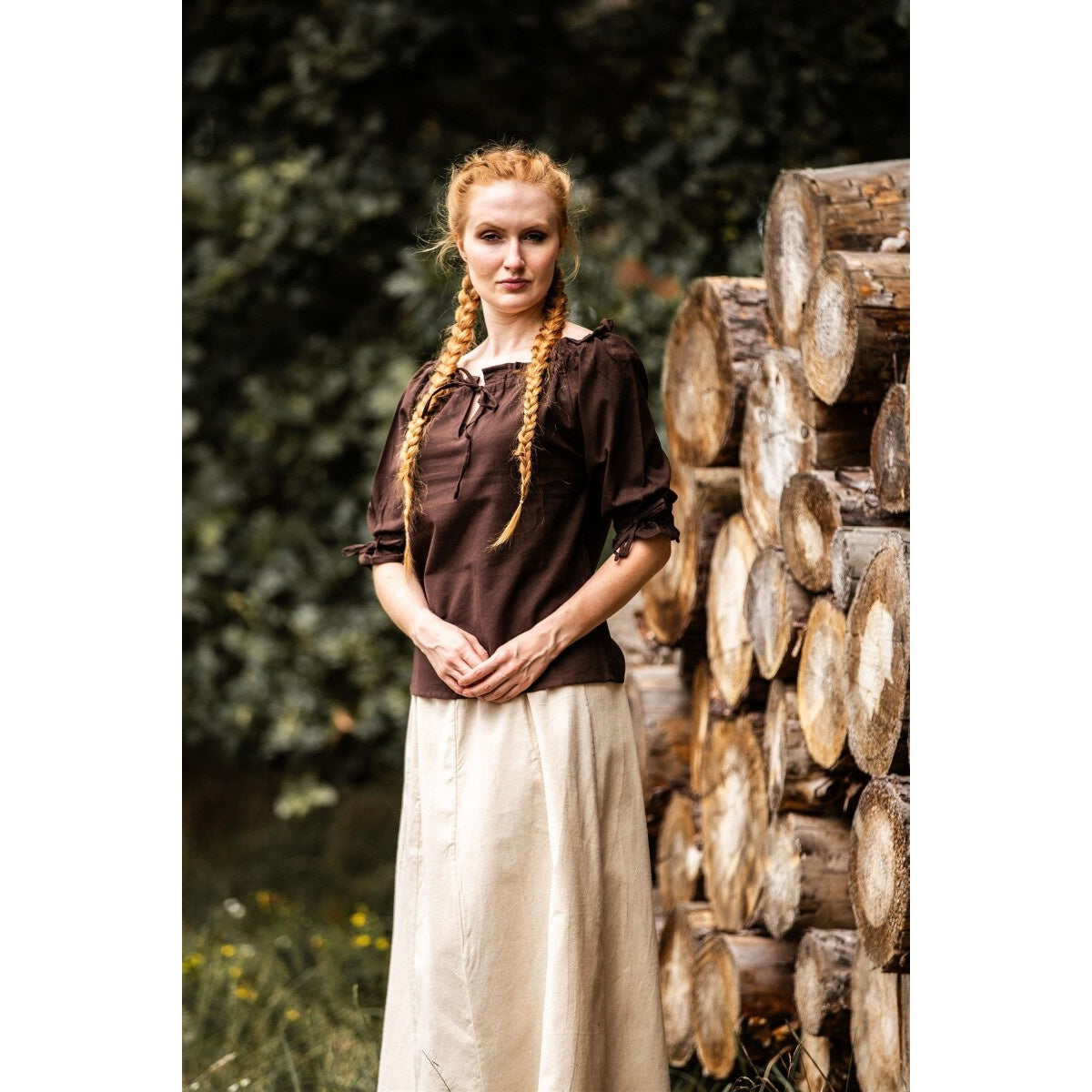 Product image Medieval Blouse Short Sleeve Vera dark brown