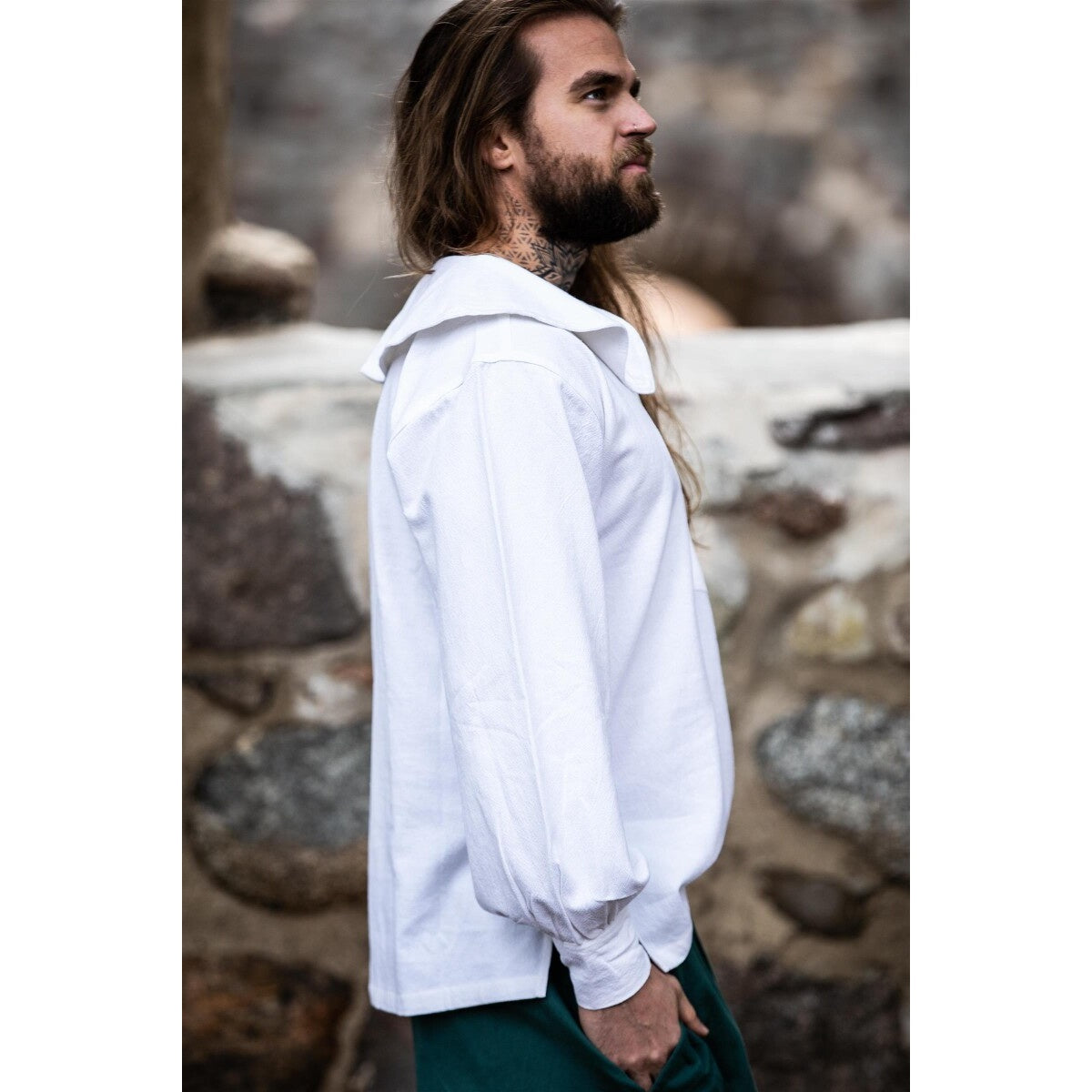 Product image Medieval Round Collar Shirt Athos White