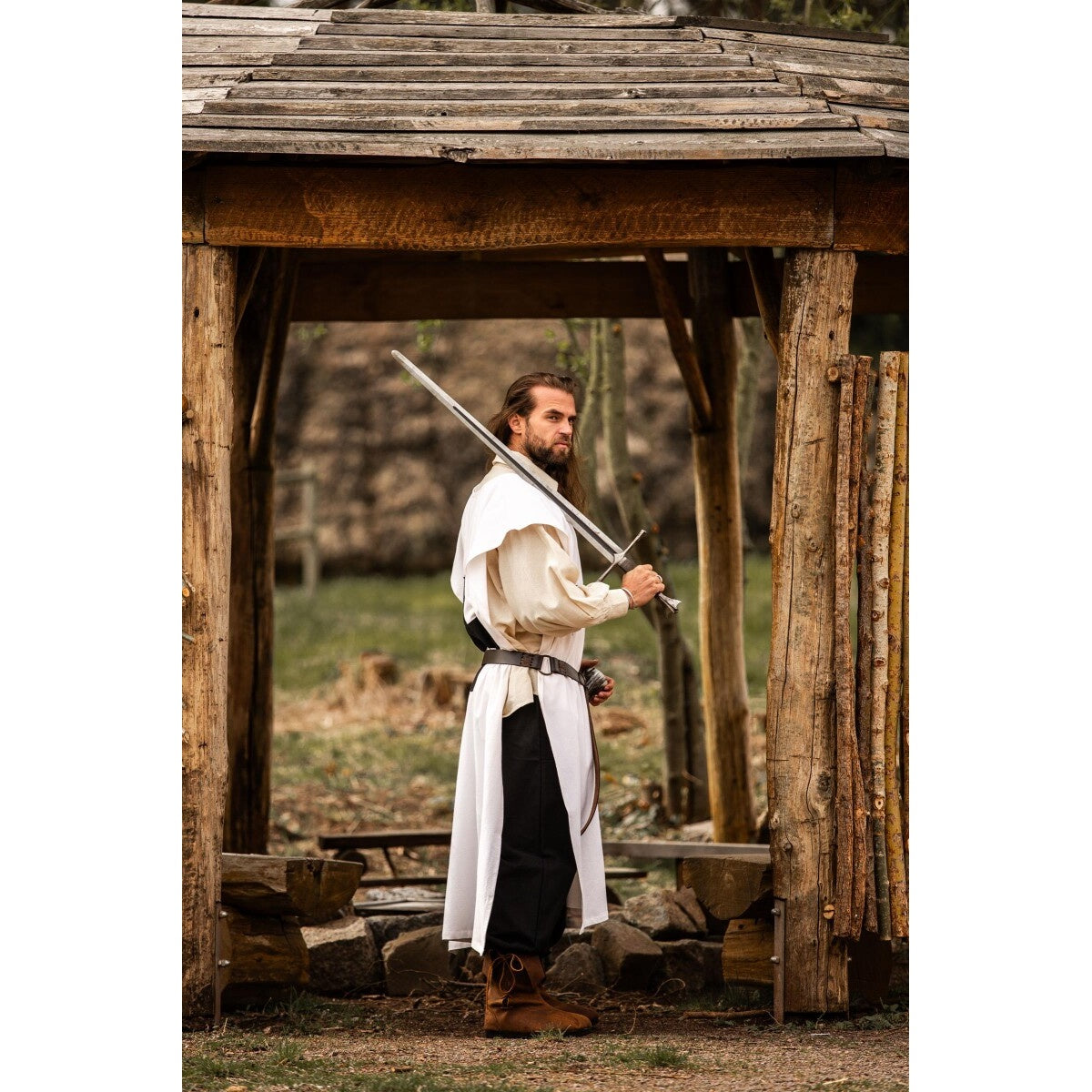 Product image Medieval Surcoat of the Knights Templar white-black